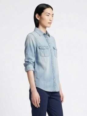 J. Crew Light Blue Denim Button-Down Shirt